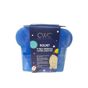 19 Piece Sandwich Cutter Set / CWC Rocket Themed Lunch For School/ Bento Box NEW